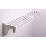 EZ SHELF - 28-50 Expandable Closet Shelf & Rod - White - 2 Brackets by EZ Shelf