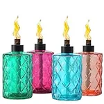 4 Pack Glass Table Top Torches Tesr