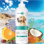 PARVALI 2 in 1 Natural Dead Sea Dog Shampoo & Conditioner (250 ml, 8.45 fl oz). Unique Odor-Neutralizing Blend. Minerals Rich, Anti-Oxidative, Antiseptic Formula for Gentle, Easy Application. Enjoy!