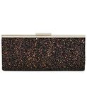 INC International Concepts Carolyn Cake Glitter Clutch Bag (Charcoal)