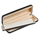 East top Tremolo Harmonica Key of Db, 24 Holes Tremolo Mouth Organ Musical Instrument Harmonica for Adults and Professionals T2406