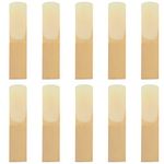 Bememo 10 Pieces Alto Saxophone Reeds Size 2.5 with Individual Plastic Case, Traditional Reeds Strength 2 1/2 for Clarinet Soprano or Alto Sax