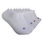 Fila Women's 10 Pack No Show Socks, White Multi (10 Pack), One Size