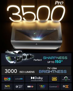 AWOL VISION LTV-3500 Pro 4K Laser Projector – Ultra HD Home Theater