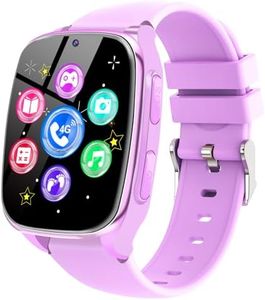 Ucani 4G Montre Connectée Enfant - Smartwatch Telephone Fille Garçon avec Appel SOS Jeux Podometre Appareil Photo Musique Reveil Livres Audio, Smart Watch Intelligente pour Enfants 3-12 Ans (Violet)