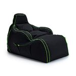 Game Over Video Gaming Bean Bag Lounger Chair | Indoor Living Room | Side Pockets for Controllers | Headset Holder | Ergonomic Design for Relaxed Gamer (Fel Magic)