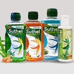 BOROLINE's Suthol Active Neem Gel 100 ml + Active Neem 200 ml + Active Chandan 200 ml + Active Aloe Vera 200 ml | Stops Skin Irritations, Prickly Heat, Itching, Rashes | With Neem (Pack of 4)