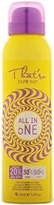 That'so All in One - Protezione Solare Spray Incrementale 20/30/50+ SPF - Protezione Duratura e Resistente all'Acqua - Idratante e Antiossidante con vitamina E, Olio di Avocado e Jojoba - 100 ml