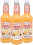 Master of Mixes White Peach Daiquiri / Margarita Drink Mix, Ready To Use, 1 Liter Bottle (33.8 Fl Oz) (Pack of 3)