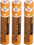 6 Pack NI-MH AAA Rechargeable Battery for Panasonic Phone, 1.2v 550mAh HHR-55AAABU AAA Batteries for Cordless Phone Remote Controls, Electronics