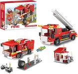 Bestie toys Building Block Brick Educational DIY Toys Models Construction Set | Interactive Toy for Boys & Girls STEM Toys for Kids 6 7 8 9 10 11 12 Year Old Kids (City Fire Van)