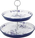 London Pottery Blue Rose Cake Stand