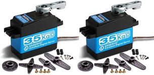 KEAcvise 2-Pack Micro servo Motor with 35kg high Torque, Metal Gear Digital and Stainless Steel Gear for Robotic DIY, rc car (180° Control Angle) - mg90s servo, 9g servo