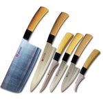 ifrazon Ying Guns Stainless Steel Premium Heavy Professional Knives Combo Kitchen Knife Set Pack Of 6 Cleaver & Chef S & Utility & Sashimi & Boning And Peeling Knife