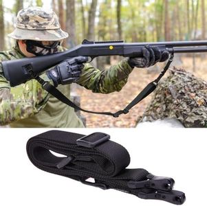 Cinghie per Fucile,Gun Sling,Cinghie per Fucile Regolabil Sling,Cinghie per Fucile Nylon Regolabile,Cinghia per Fucile 2 Punti,Regolabile Antiscivolo Cinghia Tracolla,Per Fucile,Airsoft,Shotgun,Nero