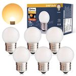 Sphoon G40 Low Watt LED Light Bulbs 1.5W Soft Warm White 2700K G14 Energy Saving Bulb 15 Watt Equivalent Lights Bulb Standard Base E26, Night Light for Bathroom, Bedroom, 150 Lumen, 90+ Ra, Pack of 6