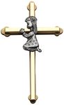 CA Gift NC100GTT Praying Baby Girl Wall Cross Frame, 6" High