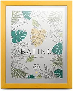 aFFa frames, Batino, Portafoto di legno, Luce, Rettangolo, Con vetro acrilico frontale, HDF, Giallo, 30x40 cm