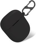 NOOETAH Case Compatible for Bose QuietComfort Earbuds II 2022/Bose QuietComfort Ultra 2023,Shock-Absorbing Silicone Protective Cover with Keychain (Black)