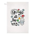 Gin-gle All The Way Tea Towel Dish Cloth