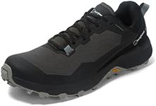 Berghaus Men's Revolute Active Walking Hiking Trail Shoes | Waterproof | Breathable | Durable | Vibram Rubber Sole, Black/Dark Grey, 9 UK