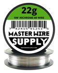 Nichrome 80-100' - 22 Gauge Wire - 100ft - 0.65mm - 0.025in - Made in USA - Master Wire Supply