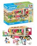 Playmobil 71441 Country: Cosy Train Café with Vegetable Garden, with a lovingly designed trailer, detailed equipment, fun imaginative role-play, sustainable play sets suitable for children ages 4+