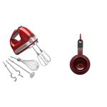 KitchenAid 9-Speed Hand Mixer, KHM926ER & Set of 4 Measuring Cups, Red