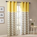 KHD Beautiful Design 3D Digital Printed Polyester Fabric Curtain for Kides Room,Bed Room Color Yellow Window/Door/Long Door (D.N.126) (2, 4 x 5 Feet (Size: 48 x 60 inch) Window)