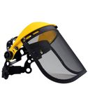 Oregon Q515064 Browguard and Steel Mesh Visor Combination, Adjustable Safety Face Shield, Black/Yellow