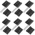 6 PCS 125 x 92 mm Black Lift Off Hinge Flag Hinges Detachable Door Hinges, Aluminum Alloy Hinge, Thickness 2.6 mm, Max Load 30KG / Pairs