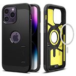 Spigen Tough Armor MagFit for iPhone 14 Pro Case, [Military Grade Shockproof] [4-Layer Protective Structure] MagSafe Phone Cover - Black