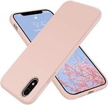 for iPhone XR Case,OTOFLY[Silky and Soft Touch Series] Premium Soft Silicone Rubber Full-Body Protective Bumper Case Compatible with Apple iPhone XR 6.1 inch Pink