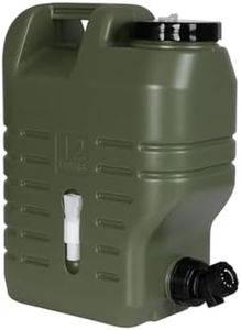 Mountview Water Container Jerry Can, Outdoor Bucket Storage Barrel Tank with Lid for Camping Hiking Picnic, Food Grade PE Green (12L)