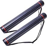 Ecjiuyi Poster Tubes,2Pack Extendable Poster Tube Expand from 24.5" to 40" with Adjustable Shoulder Strap Lids and Lable,Waterproof Telescoping Blueprint Art Document Storage Transport Carrying Tube