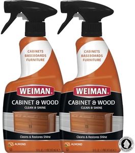 Weiman Cabinet & Wood Clean & Shine Clean and Protect Spray - For Wood Cabinets, Furniture, Tables, Baseboards, Trim and more! 16 oz, 2 PACK w/MicroFiber Towel