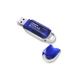 Integral Courier 16GB Encrypted USB Flash Memory - Keep Sensitive Data Safe with USB Drive Hardware Encryption - USB Flash Drive with FIPS 197 Security Standard to help with GDPR Compliance , Blue