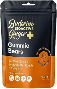 Buderim BioActive Ginger+ Gummie Bears – Low in Natural Sugar, Gluten Free, Soothes Nausea and Supports Gut Health and Immunity