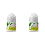 Dr Organic, Organic Tea Tree Deodorant, Natural, Vegan, Cruelty Free, Paraben & SLS Free, Aluminium Free, For Women & Men, 50ml (Pack of 2)