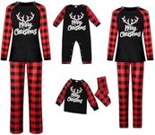 roelang Christmas Pyjamas Family Matching Nightwear Adult Kids Baby Xmas Pajamas PJs Set