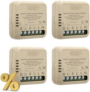 MOES Tuya WiFi Alexa Smart Interruptor de persiana Módulo, para persianas, temporizador, interruptor para motor de persiana, compatible con Alexa Google Assistant, MOES/Tuya/Smart Life App