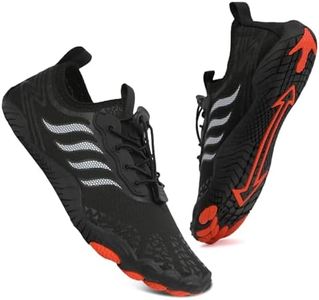 Badeschuhe Wasserschuhe Herren Damen Strandschuhe Barfußschuhe Sommer Schwimmschuhe Aquaschuhe Schnell Trocknen Surfschuhe Schwarz EU45