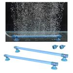 WishLotus 2 pieces Length Aquarium Air Stone Bubble Wall with Suction Cups, Fish Tank Bubbler Air Bar Tube Bubble Release Diffuser Bar for Fish Tank Air Pump (Blue)