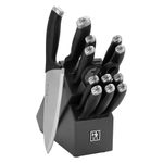 HENCKELS 13581-001 Silvercap Knife Block Set, 14 Piece, Black