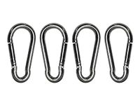 Faithfull FAICHFBS40 40 mm (4 mm Dia) Fire Brigade Snap Hook (Pack of 4), Silver