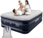 NALONE King Air bed, Inflatable mattress with Built in Pump, 203x152x46cm Double Blow Up Mattress in 3 Mins Self-Inflation/Deflation, Portable air mattress for Home, Travel & Camping (Double/Queen)