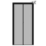 Yotache Adjustable Fly Screen Door Width 86cm-100cm Height 244cm - 251cm, Reinforced Polyester Mesh with Full Frame Hook&Loop Strip Black