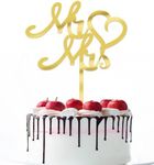 Naicaek Acrylic Mr & Mrs Cake Topper,Bride and Groom Cake Topper,Wedding, Engagement, Wedding Anniversary Cake Toppers Decorations