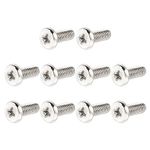 sourcingmap 10 Pcs Universal TV Mounting Screws Hardware Kit, M4 x 10mm Rack Mount Screws Work with Any Computer TV Wall Bracket, Monitor & TV Stand