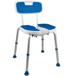 PCP Shower Safety Seat, Cutout for Easy Cleaning, Non-Slip Bath Support Recovery Chair with Backrest, Padded Foam